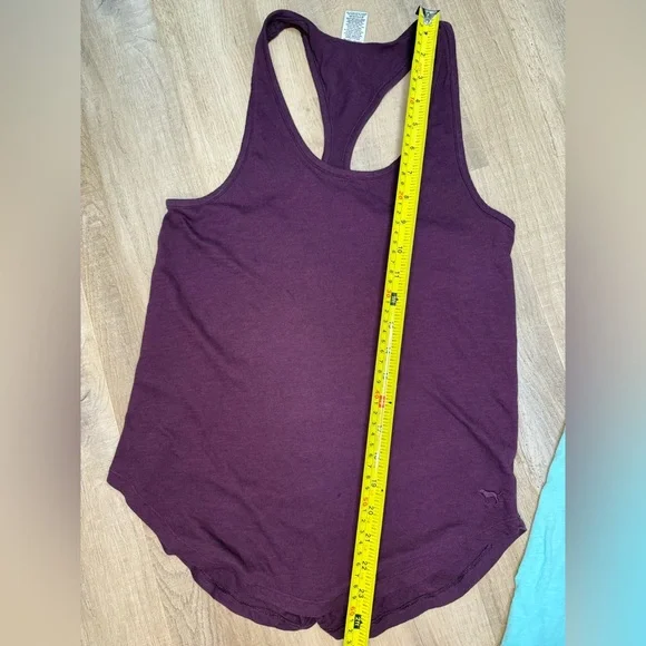 PINK Victoria's Secret Burgundy and Teal racer back tank tops - Picture 9 of 9